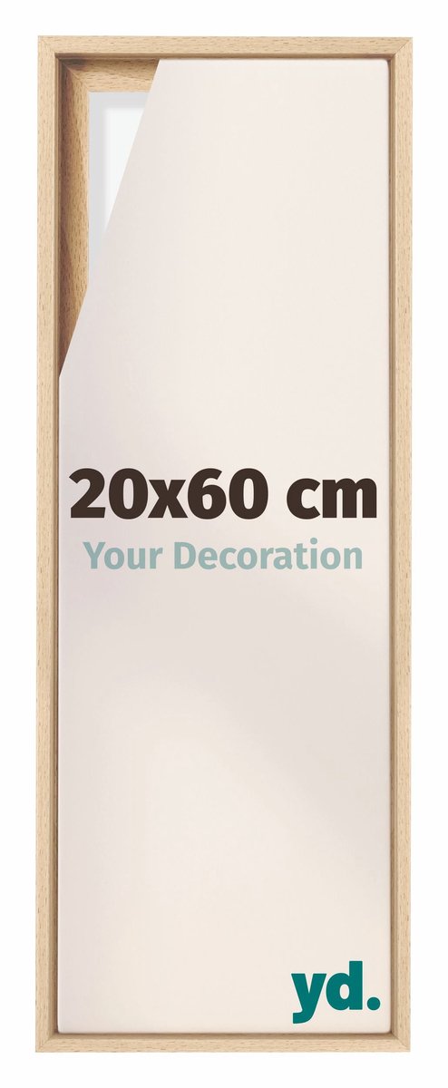 yd. yd, Baklijst 20x60 cm Beuken - Lijst voor Canvasdoek - MDF Lyon