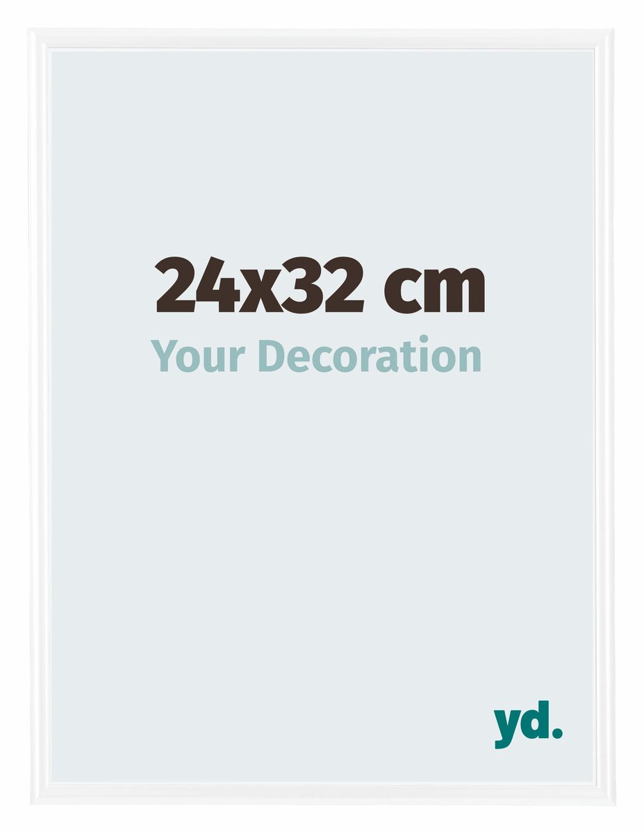 yd. Your Decoration - Fotolijst 24x32 cm - Kunststof - Wit Hoogglans - Bordeaux