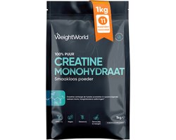 WeightWorld Creatine poeder - 1 kg - Puur creatine monohydraat - 330 doseringen voor 11 maanden