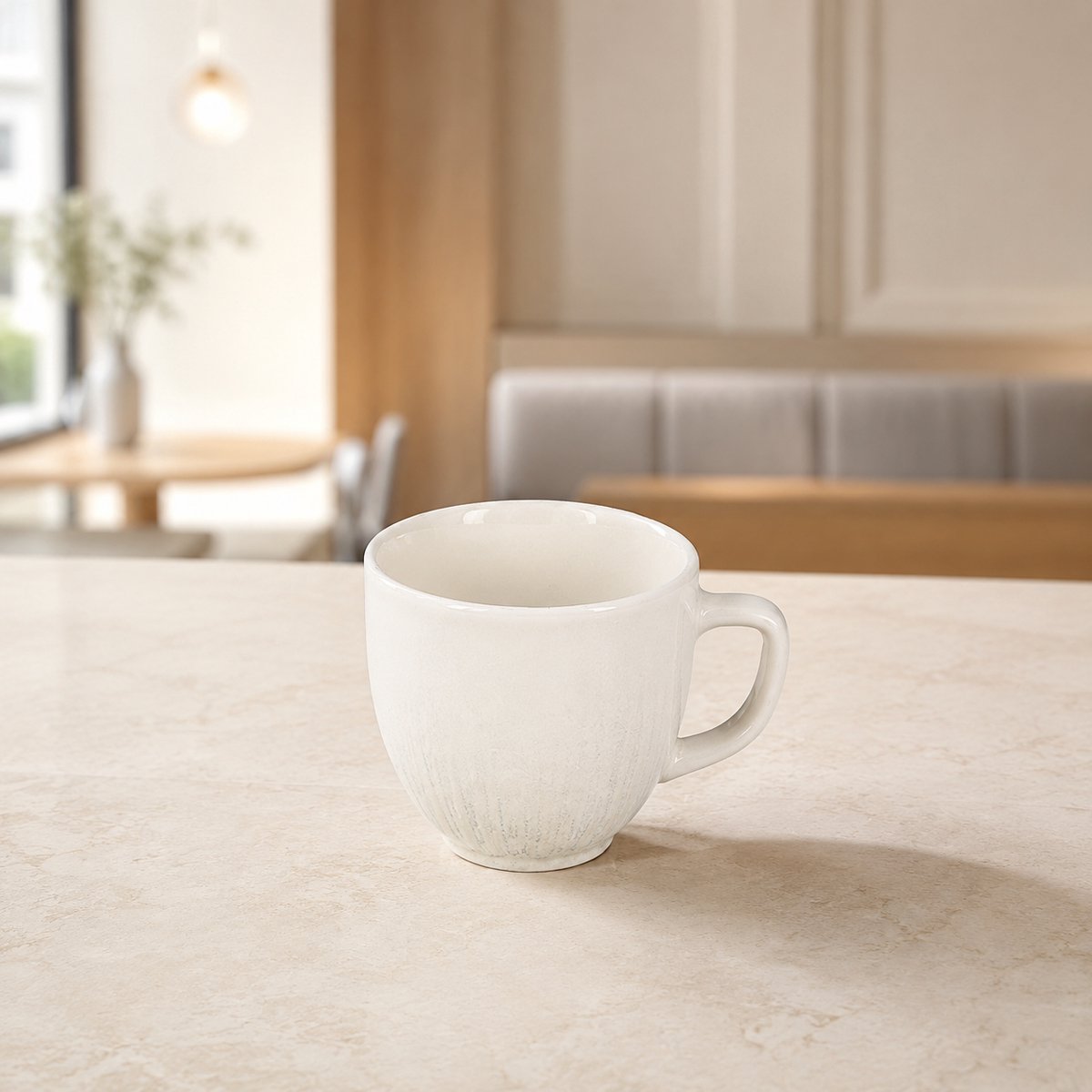 Fameilleur Exclusive Koffiekoppen 20 cl – 12-delige Porseleinen Koffieservies Set – Grijs, Beige en Wit – Stapelbare Koffiekopjes – Koffiemokken met Oor –Theekopjes –Cappuccinokoppen –Servies voor Koffie en Thee-Geschikt voor Thuis, Kantoor en Horeca