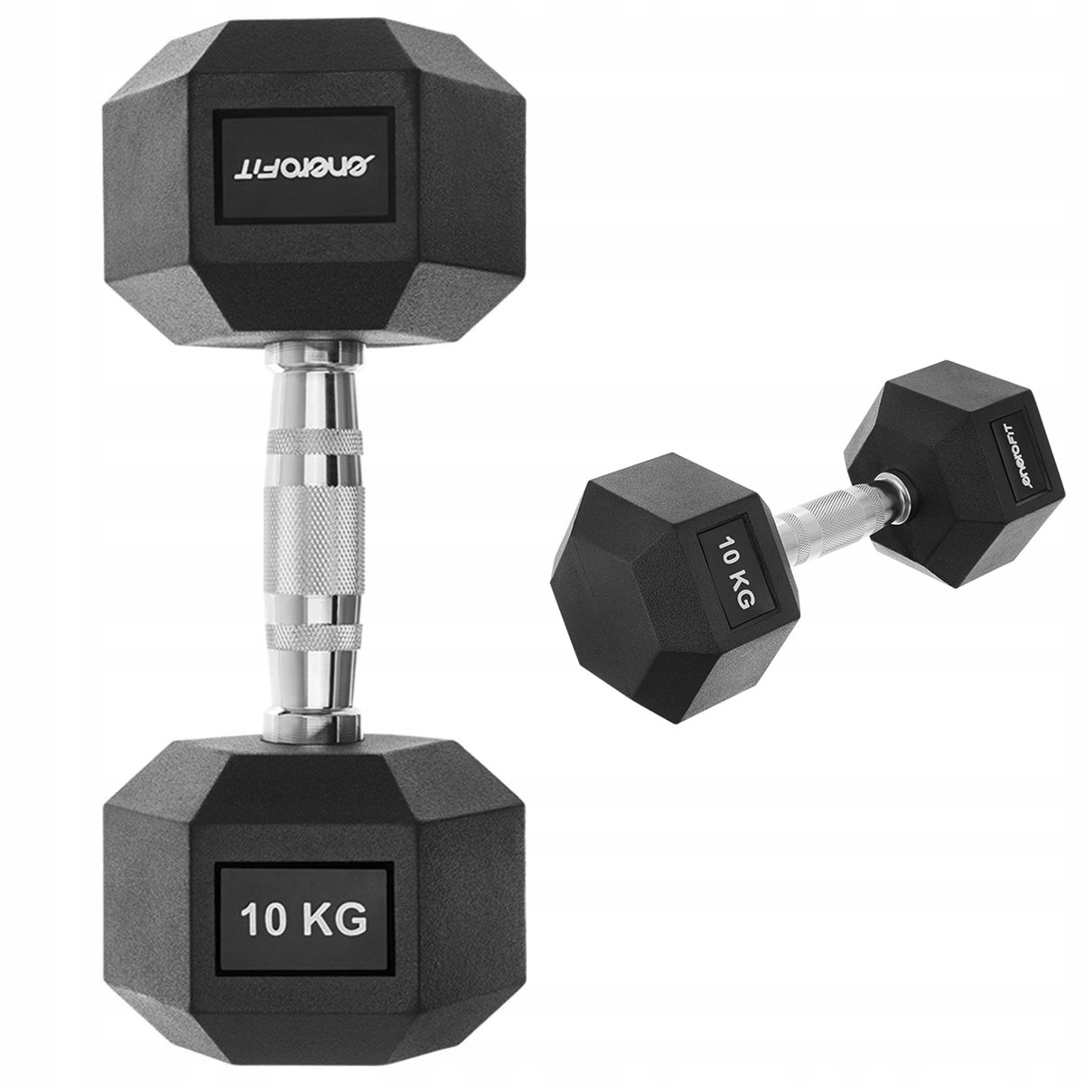 Enero Fit Hex Dumbbell 10 KG - Rubberen antisliphandgreep