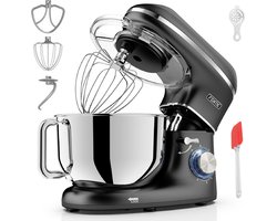 Fentic Keukenmachine – 2000W – Keukenrobot - Foodprocessor - 6,2L Mengkom – Incl. extra Accessoires – Zwart