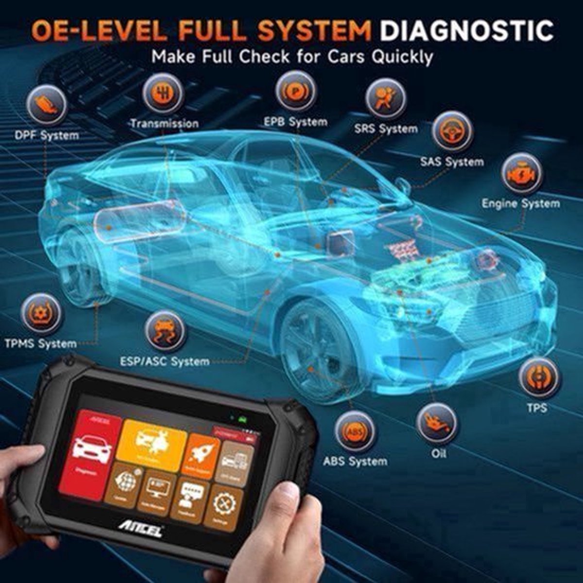 OBD2 Scanner – Diagnose Tool – Auto Scanner – Foutcode Lezer – Bluetooth Wifi – Olie Reset – EPB Functie