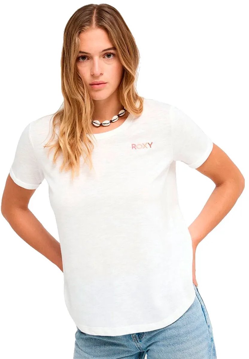Roxy Saturdaze T-shirt Met Korte Mouwen S Vrouw Wit