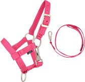 QHP - Hobbyhorse Halsterset - Fuchsia - EXCLUSIEF HOBBYHORSE!