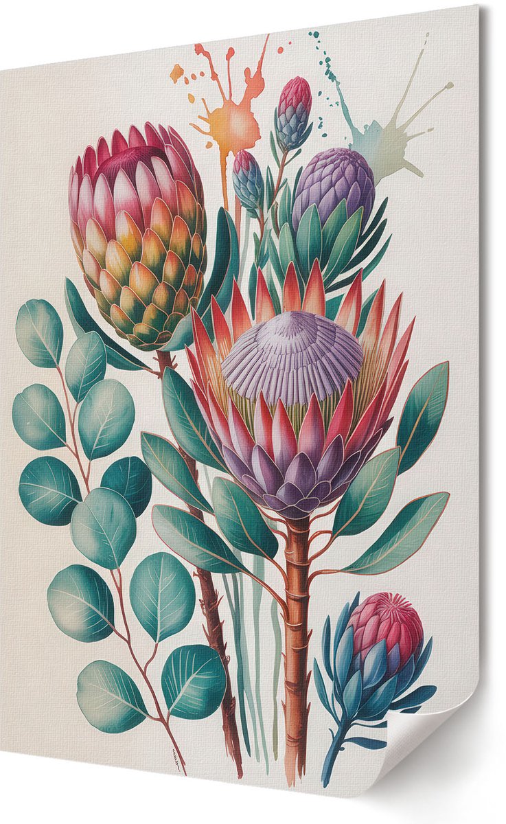 Coloray Polycanvas Poster - Arrestbevel, Poster - A2 - Wit Design - Rechthoek - Kunstposter - Woonkamer, Slaapkamer, Kantoor - Retro
