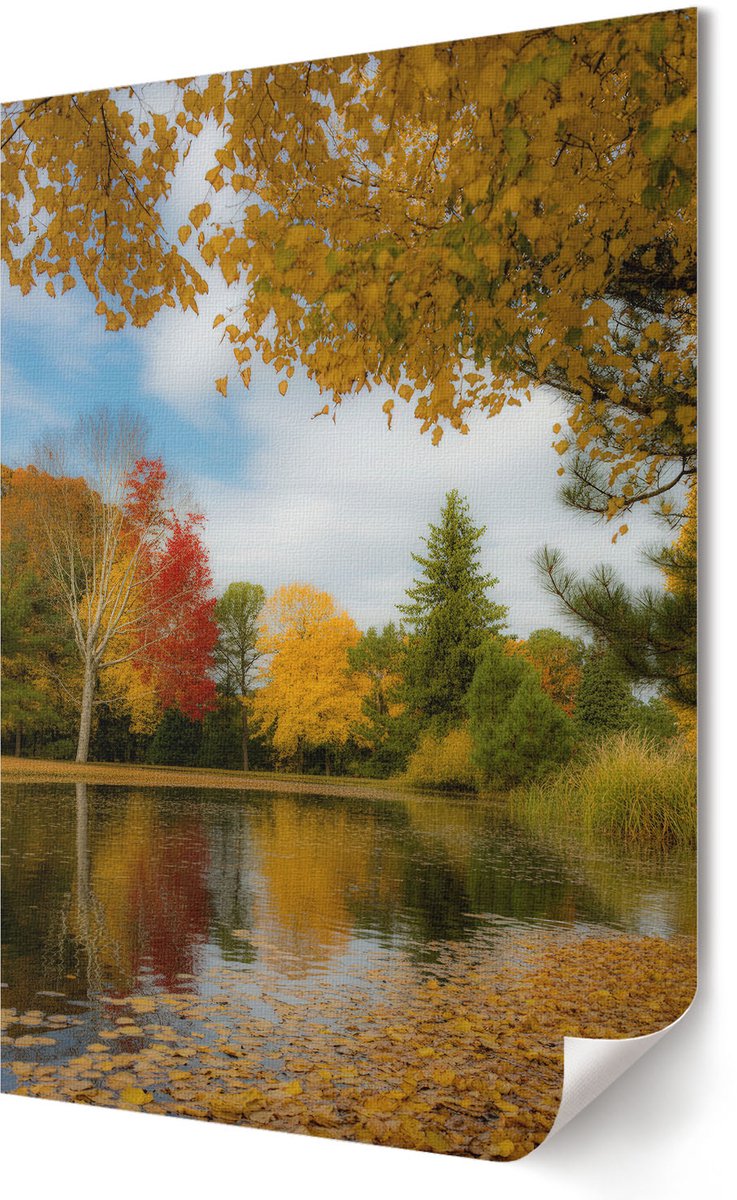 Coloray Polycanvas Wandposter - Uitdrukking, Schilderen - A3 - Blauw Kunst - Rechthoek - Canvasposter - Woonkamer, Slaapkamer, Kantoor - Expressief