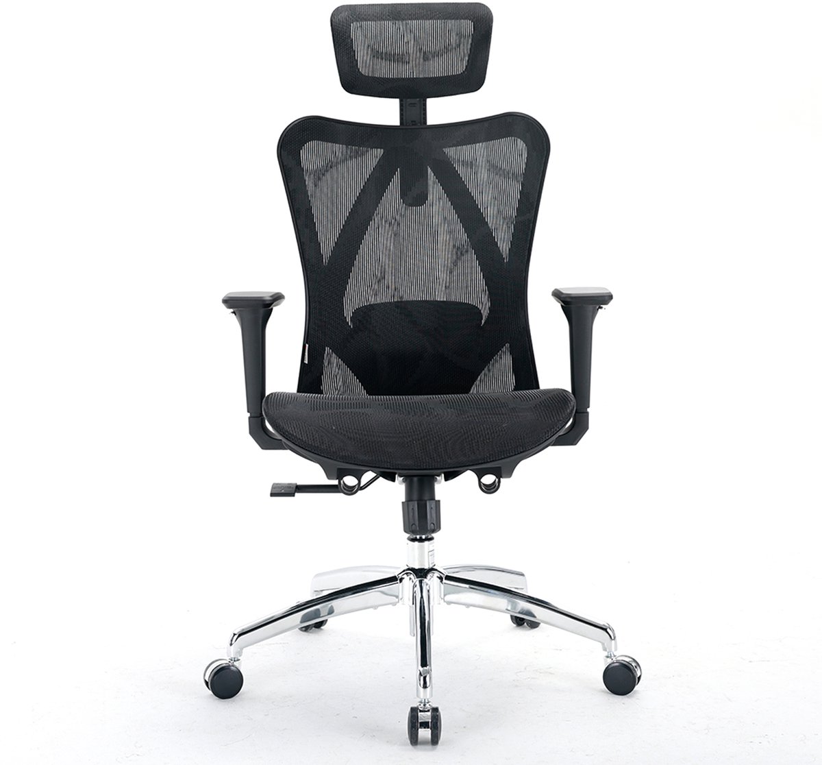 SIHOO M57 Ergonomische Bureaustoel met 3D-Armleuningen&Verstelbare Lendensteun-Premium Mesh Design voor Kantoor/Thuiswerken - 150kg Draagvermogen - 8cm Hoogteverstelling-3 Standen Kantelmechanisme (110°/116°/126°)-SGS/BIFMA Gecertificeerd——Zwart van Sihoo