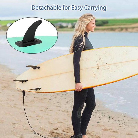 Surf Center Fin met basis, professionele SUP-vin, longboard, surfplank, stand-up paddle, pvc, afneembaar midden vin, 22,4 cm — afbeelding 4