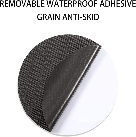Antislipstickers voor douche, badkamer, zwart, zelfklevend, voor badkuip en vloer in de badkamer (rond), PEVA-materiaal, 20 stuks — afbeelding 5