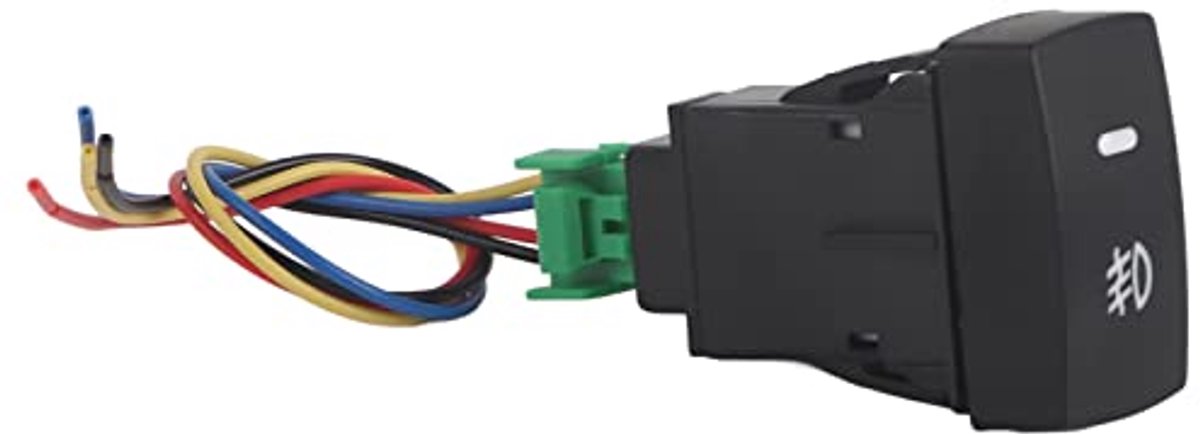 Lichtschakelaar, 5 Pin Zwart Kunststof Auto Drukknop Mist Licht Schakelaar Mist Licht Op Uit Drukknop Schakelaar voor Accord CRV Mistlampen en mistlampsystemen
