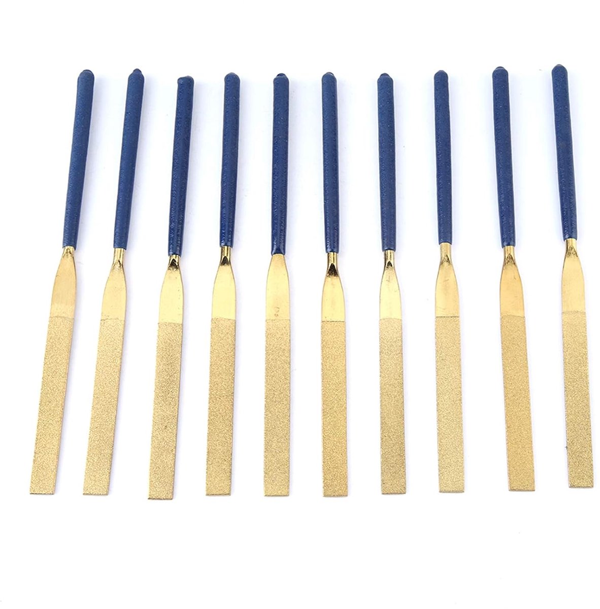 Dailygoods- Platte Vijlen Ergonomisch Ontwerp - Diamanten Vijlenset - Herbruikbaar - Geschikt voor Metalen Werkstukken - Hoogwaardige Materialen - Duurzaam