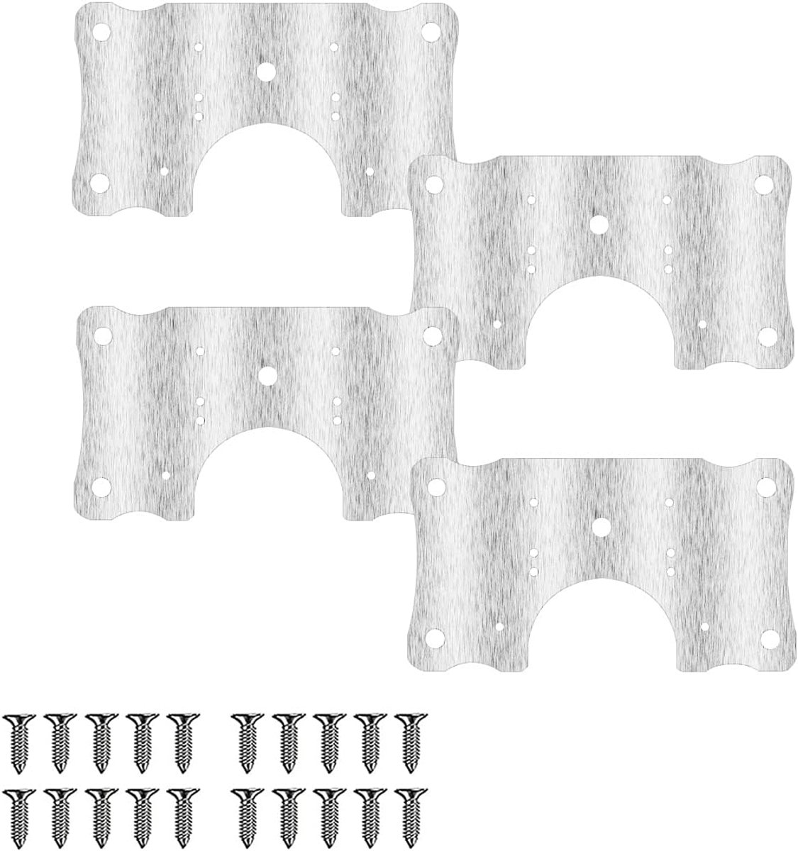 4 stuks kleine kastscharnierbasis roestvrij staal reparatieset scharnieren versterken reparatieset ter bescherming van de houten keukenkastdeur