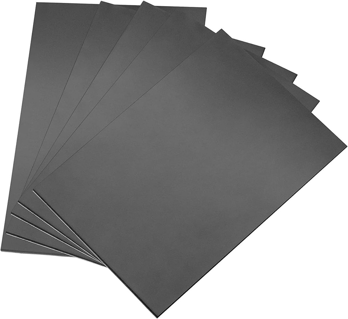 Schuimrubberen plaat, zwart, 300 x 200 x 3 mm (l x b x d) schuimrubberen platen, closed-cell, neopreen met kleefrug, antislip schuimmat voor meubels, 5 stuks