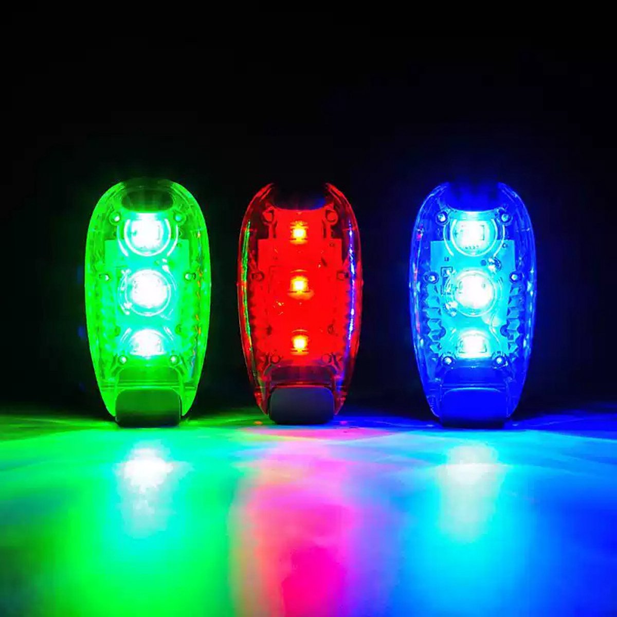 15 LED-hardlooplampjes (bulkverpakking) - Stroboscoop met hoge zichtbaarheid, veilige keuze voor 's nachts, reflecterende clip, ideaal knipperaccessoire voor helmen, fietsen, hardlopers en fietsers