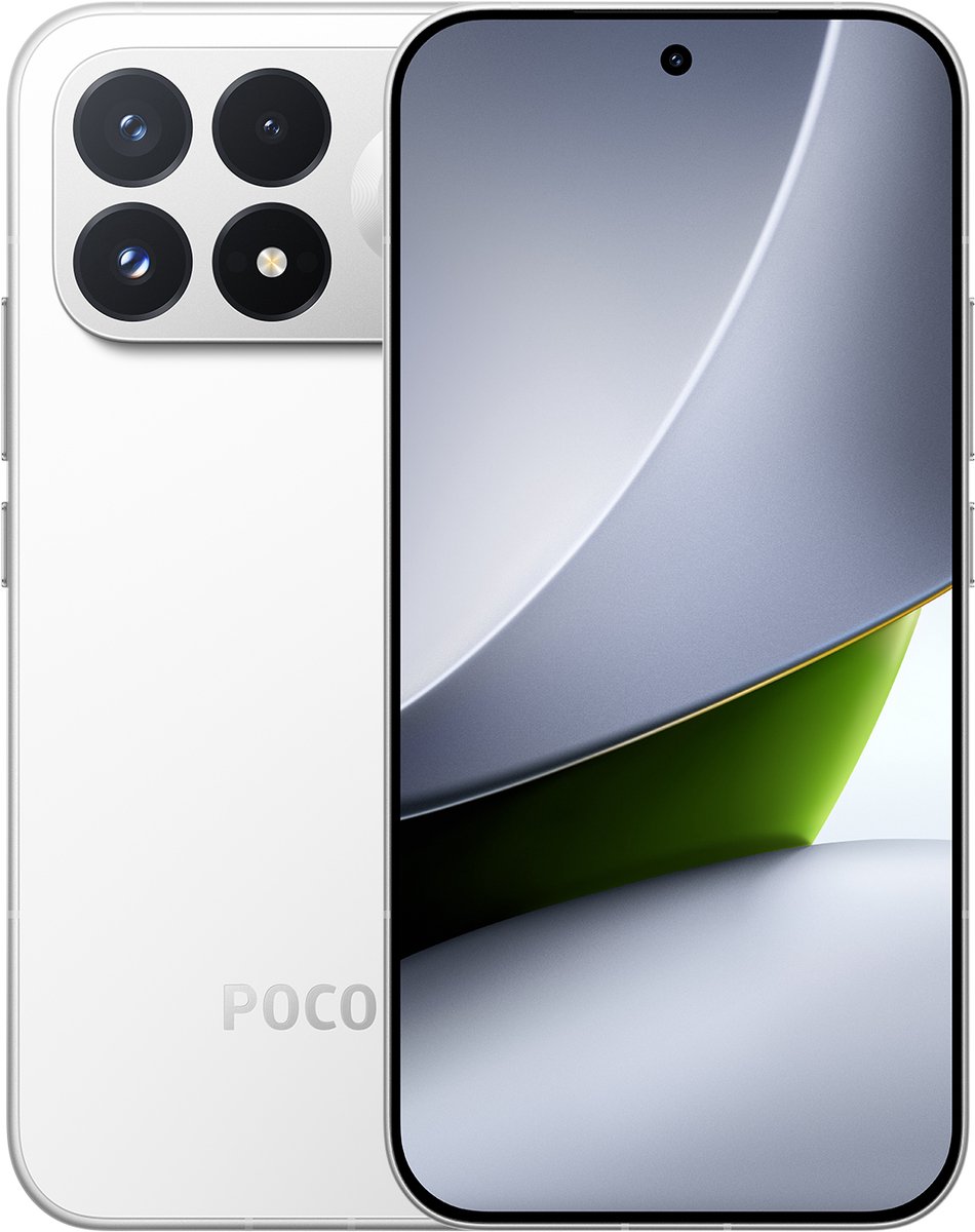 Xiaomi POCO F9 Pro - 12GB RAM - 256GB - White - Snapdragon® 8 Elite Gen 5 Mobile Platform - 6,59-inch 185 Hz ultrahelder AMOLED display- 100 W bekabelde en 50 W draadloze HyperCharge