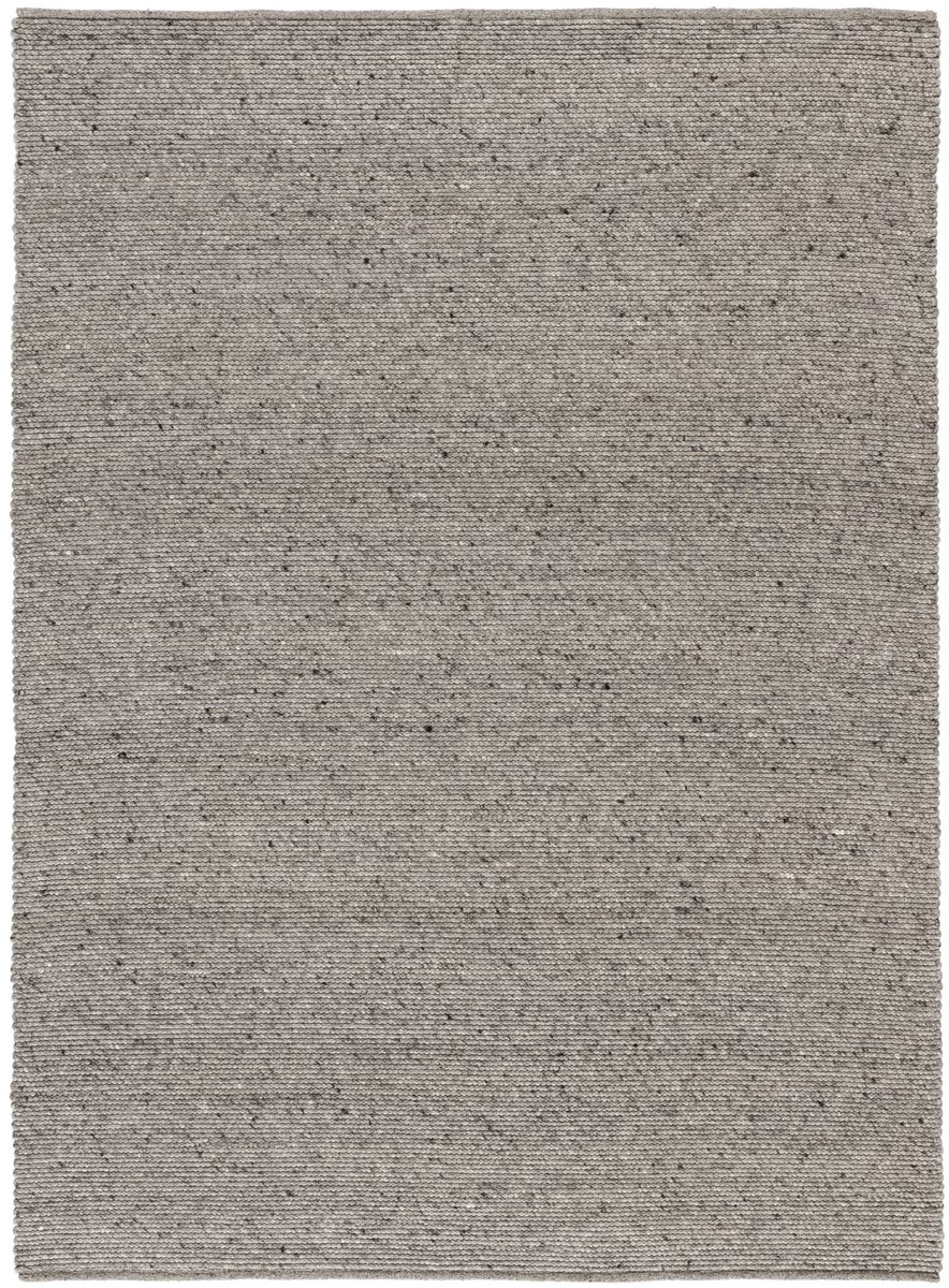 Lino Alba Grijs Vloerkleed 200x300cm - Handgeweven Tapijt van 100% Viltwol - 12mm dik - 2,8kg/m² - Hoogwaardig Laagpolig Vloerkleed voor o.a. Woonkamer, Eetkamer, Slaapkamer en Hal