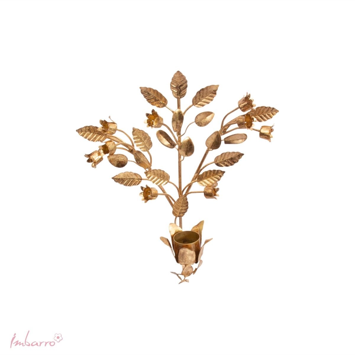 Imbarro Home & Fashion - Kandelaar Leonie M - Goud - L:18 W:7 H:19.50 cm