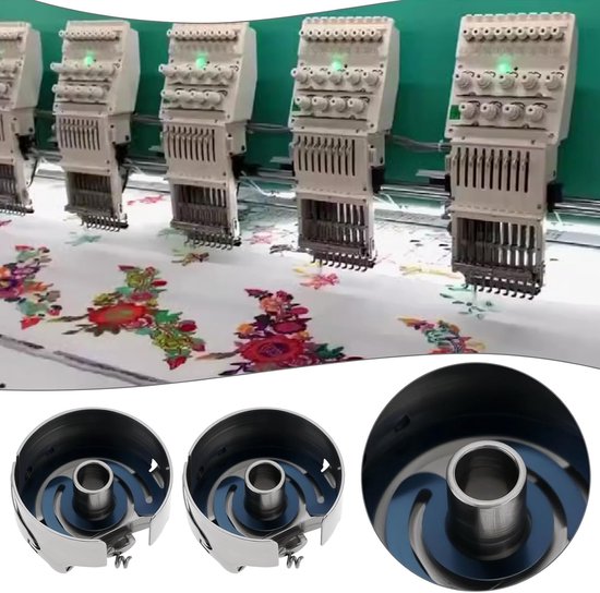 Dailygoods- Borduurgaren Spoel Mouw - 4 Stuks - Stalen Behuizing - Compatibel met Tajima TM/TMB/TMBE/TMBW - Slijtvaste Eigenschappen - Verbeterde Borduurnauwkeurigheid - Borduurspo — afbeelding 5