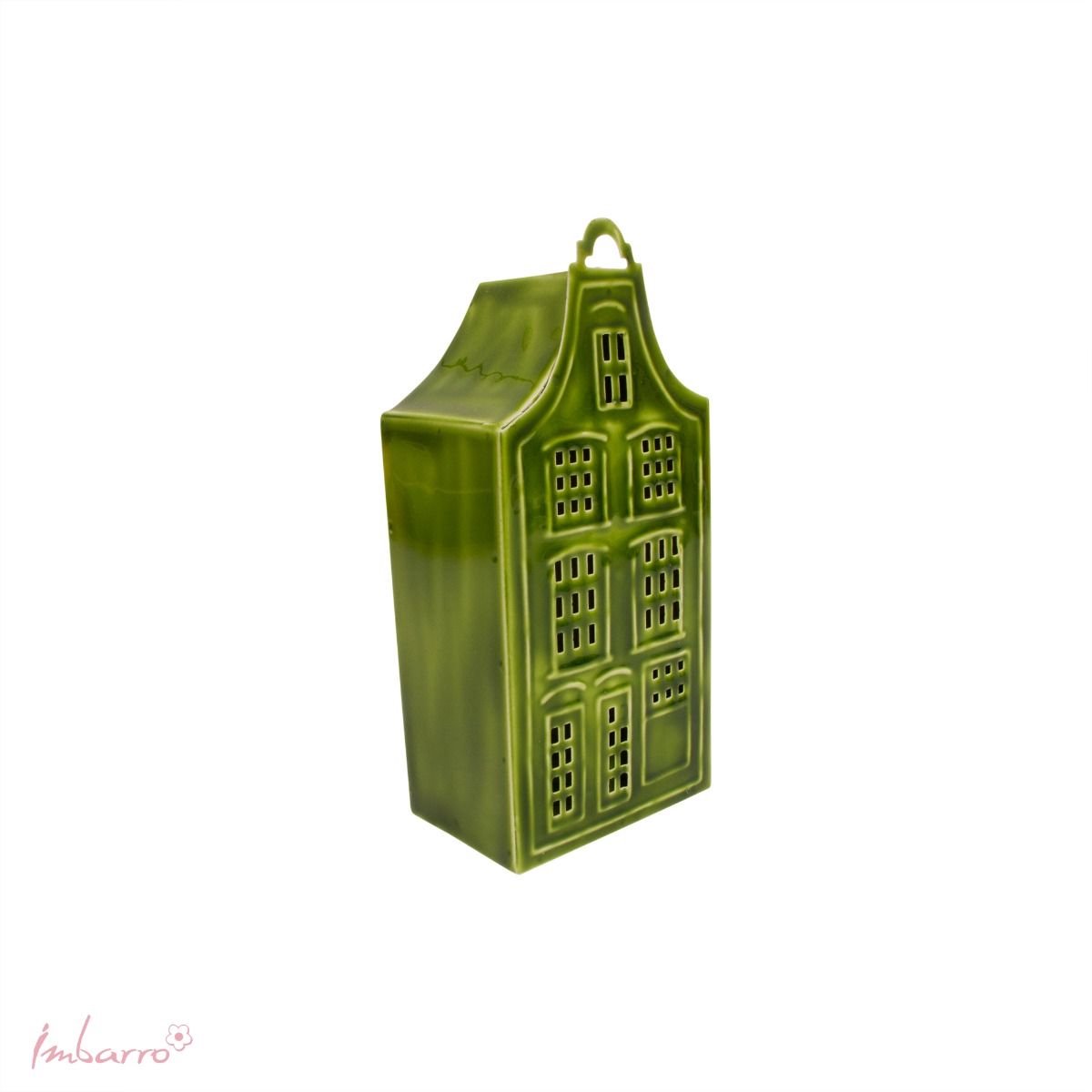 Imbarro Home & Fashion - Kandelaar Canal House Moos Green - Groen - L:6 W:5.50 H:18 cm