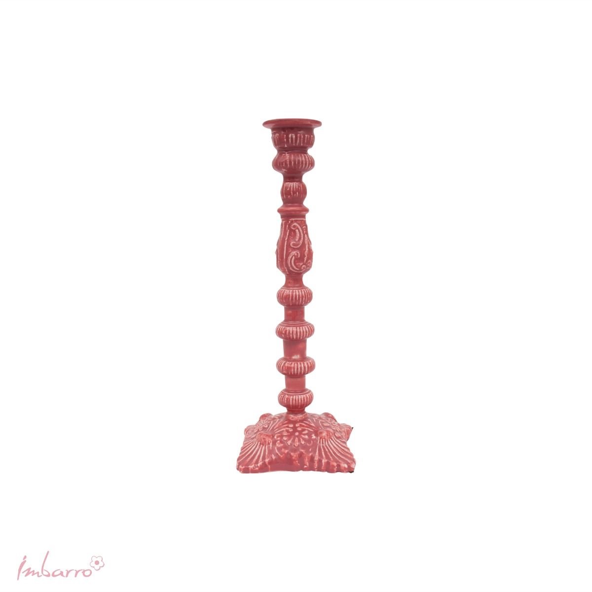 Imbarro Home & Fashion - Kandelaar Loren Marsala - Paars - L:11 W:11 H:30 cm
