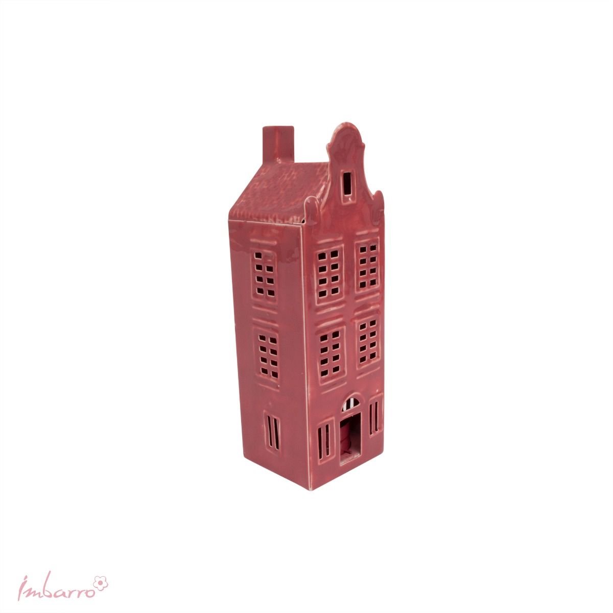 Imbarro Home & Fashion - Kandelaar Canal House David Marsala - Paars - L:6 W:5.50 H:18 cm