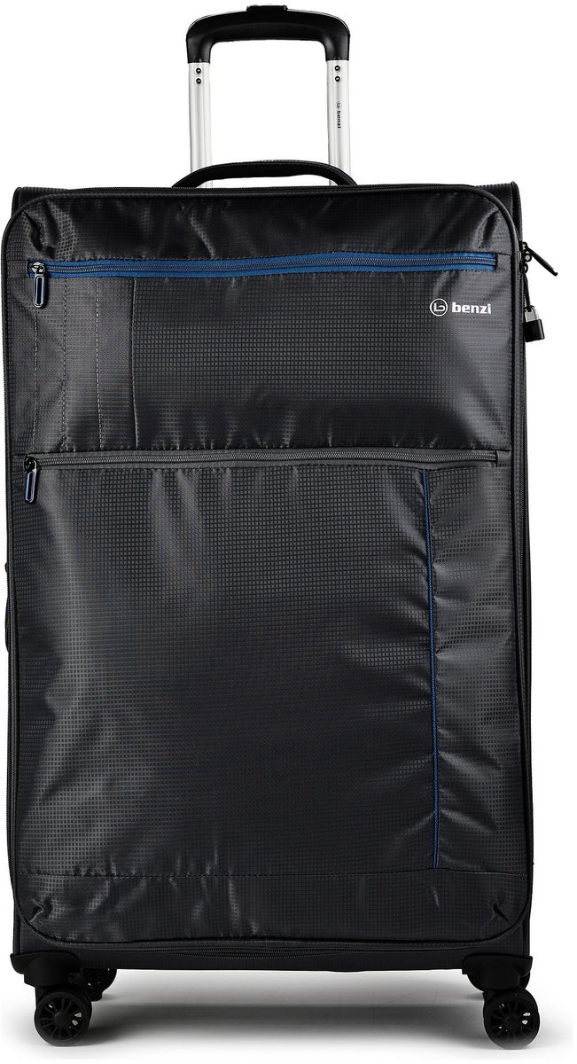 Benzi 5825 4 wielen Trolley L 78 cm met uitbreidingsplooi - Harde bagage - Slot met sleutel - grau