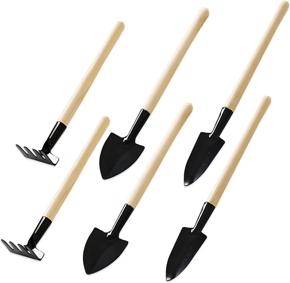 6-delig tuingereedschap, mini-tuingereedschap, tuingereedschap en mini-bonsaiset, tuingereedschap voor planten, verplanten en smelten