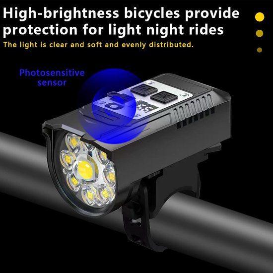 LED Fietsverlichting - LED Fietsverlichting Zeer Fel | Zeer Fel Voor- En Achterlicht Set Voor Berg- En Wegfietsen Nachtritten Volwassenen En Kinderen — afbeelding 3