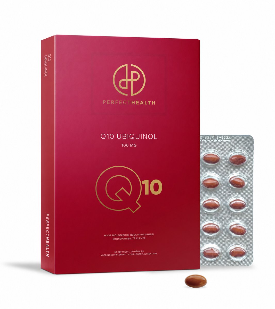 Perfect Health - Q10 Capsules - Betere Omzetting Ubiquinol - Hoge Opname - Co-Enzym - Hoge Dosering - 90 Stuks - Vegan