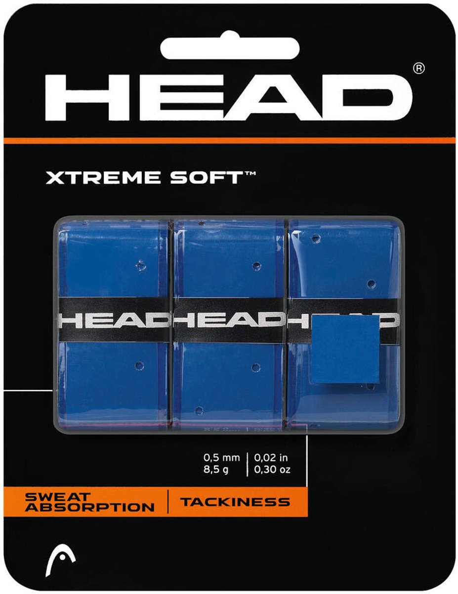 Head Xtreme Soft Overgrip 3 Stuks Zwart