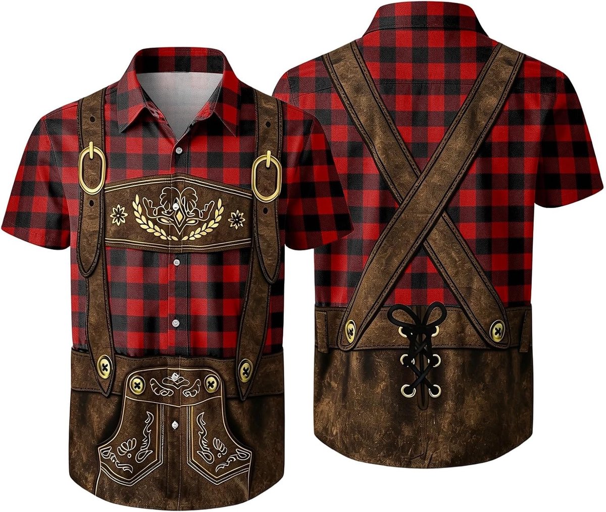 Herrenhemd met print, geschikt voor Oktoberfest