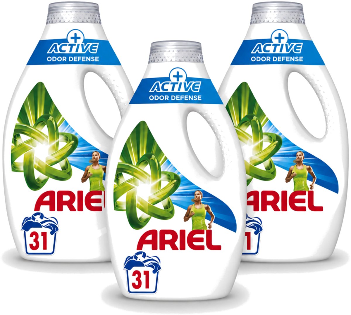 3 x Ariel Original - Actieve Geurbestrijding - Vloeibaar Wasmiddel - Witte en Gekleurde Was - 31 Wasbeurten - Voordeelverpakking - 3 stuks
