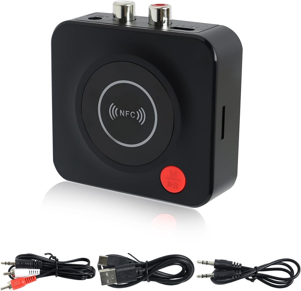 SnelShoppen - Bluetooth 5.3 Receiver HiFi Amplifier - Bluetooth Audio Adapter voor Home Stereo en Auto - HD Geluid en Lage Latentie met RCA/AUX Jack 3