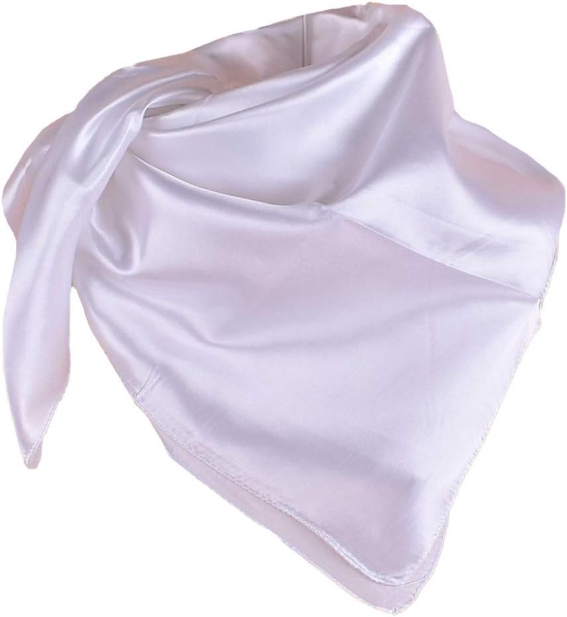 Hoofddoek voor dames, 1 stuk, effen satijn, islamitisch hoofddeksel, gezichtssjaal, tulband, 90 x 90 cm