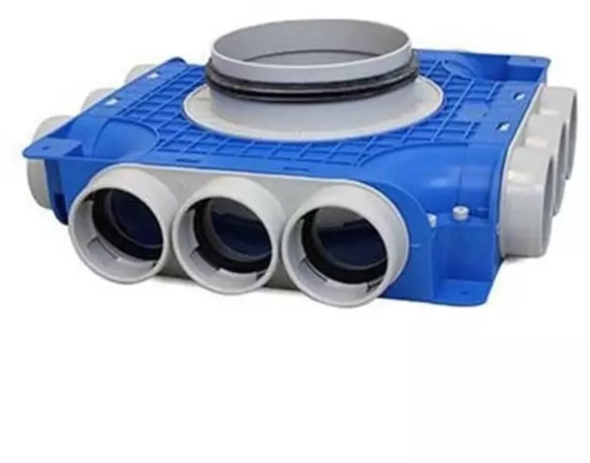 Vent-Axia Uniflexplus subverdeelbox 12 x Ã˜69mm zijaansluiting met tuit Ã˜180mm
