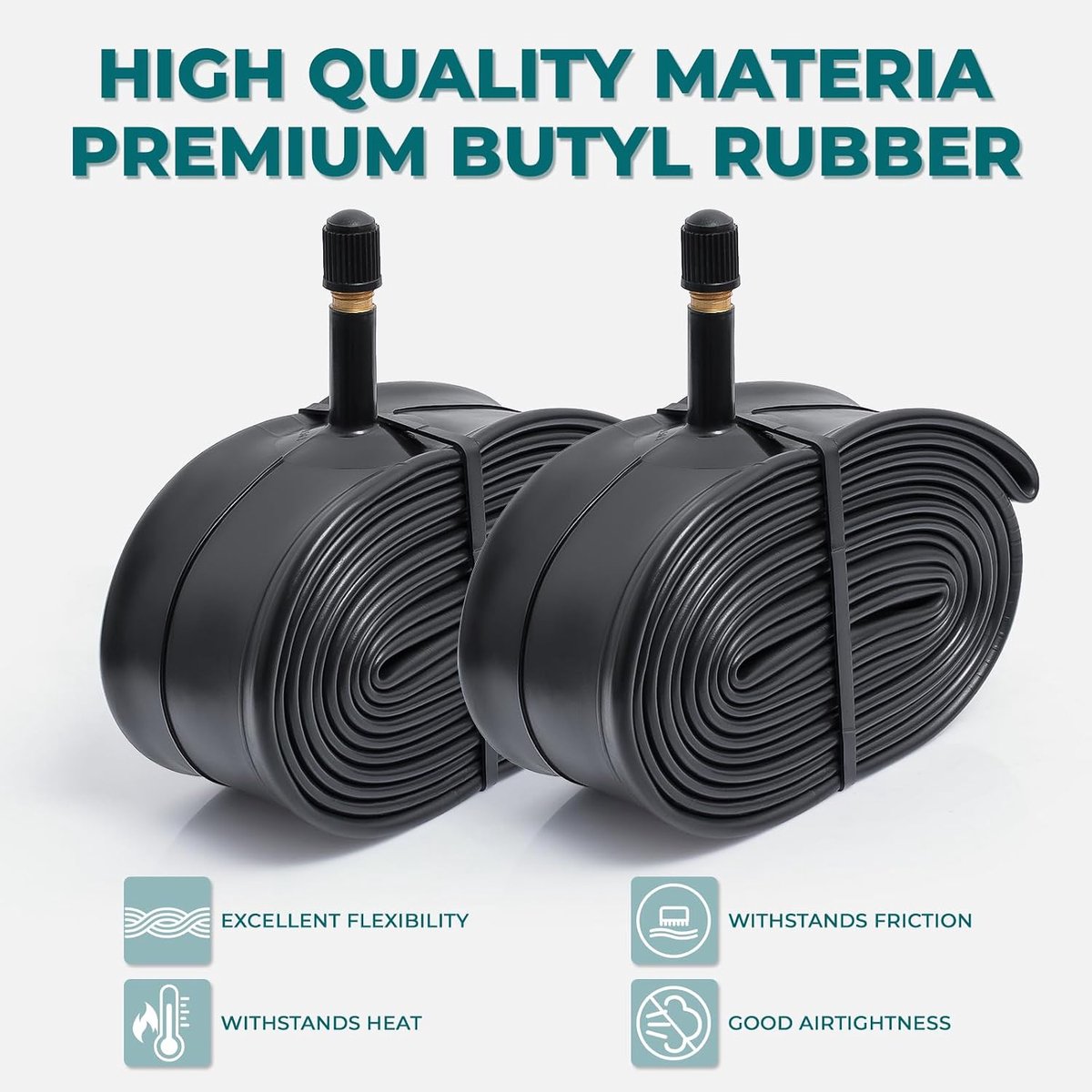 2 stuks fietsbanden 20 inch 20 x 1,75/1,95/2,0/2,10/2,125 met AV32 mm ventiel Schrader-ventiel, 47/57-406 binnenband - compatibel met straat/city-bike/mountainbike