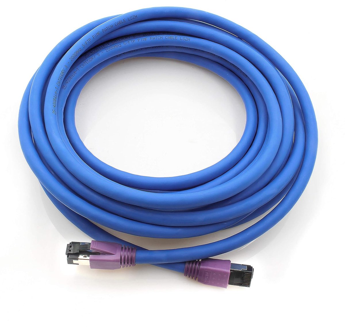 25m Cat8 Gigabit Ethernetkabel, netwerkkabel 40Gb/s FTP LSZH Cat 8 datakabel RJ45 blauw - 1 stuk 25m