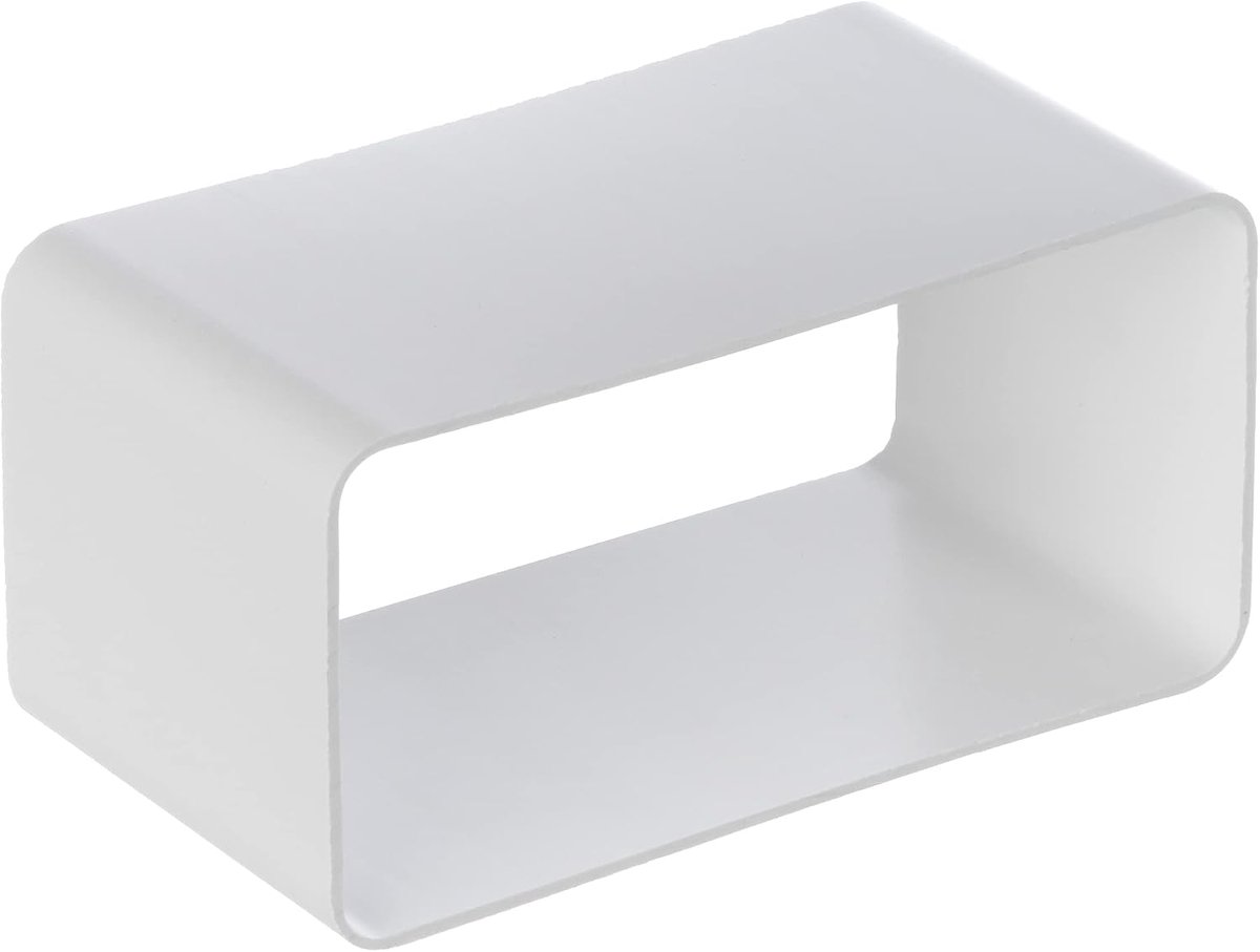 110x55mm kunststof platte kanaalmof (vrouw) - vormdeel verbindingsstuk - aansluitmof