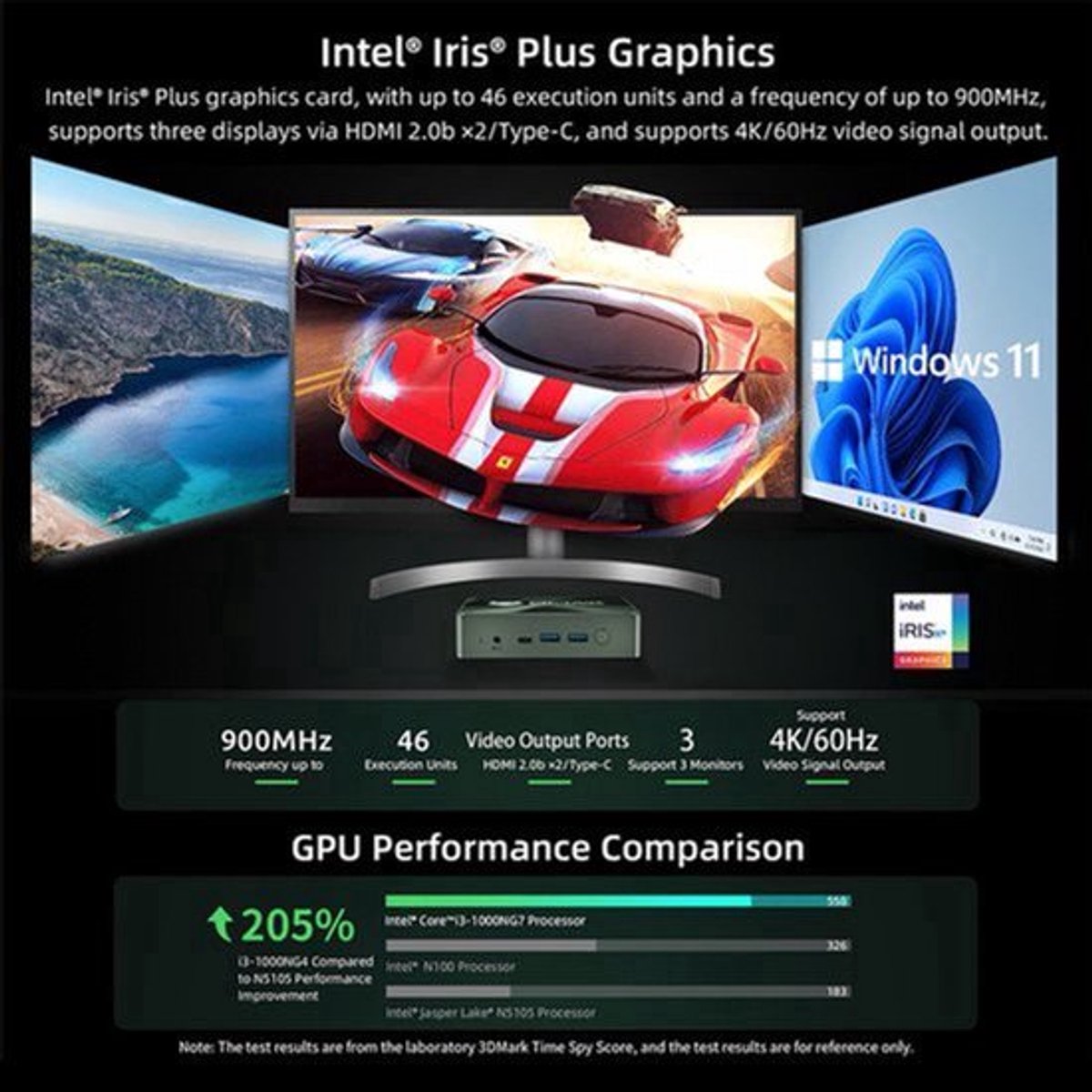 Mini Pc Intel i3-1000NG4 - 12GB RAM - 512GB SSD - Wifi 5 - Windows 11 - Compact Barebone Pc