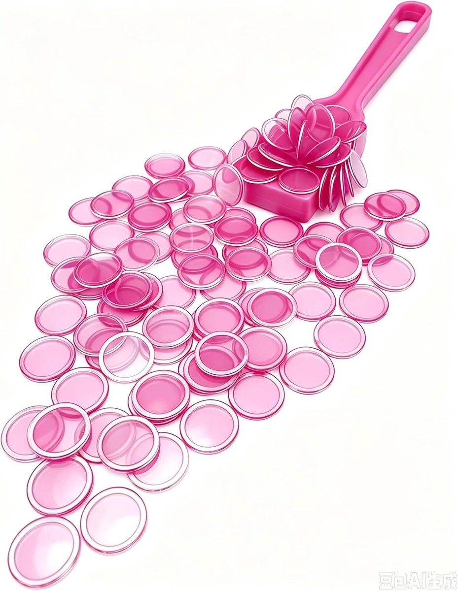 Magnetische Bingo Set - Roze - 2 x 13 x 23 cm - Kunststof - Voor Feesten en Spellen