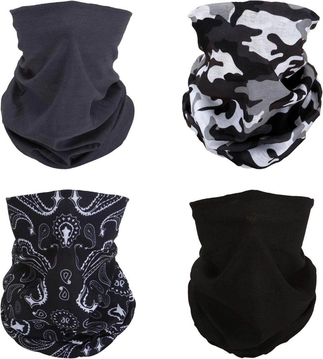 4 multifunctionele hoofdband bandana bivakmuts voor vrouwen mannen