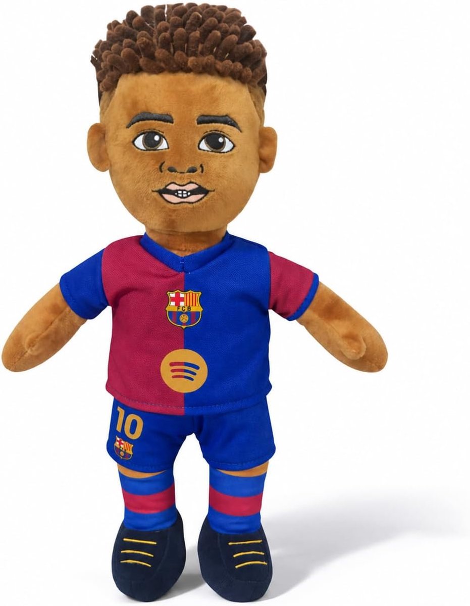 Lamine Yamal – FC Barcelona Voetbal Pluche Knuffel Pop 28 cm - Speelgoed Knuffels voor Kinderen - Football Soccer Plush Toy