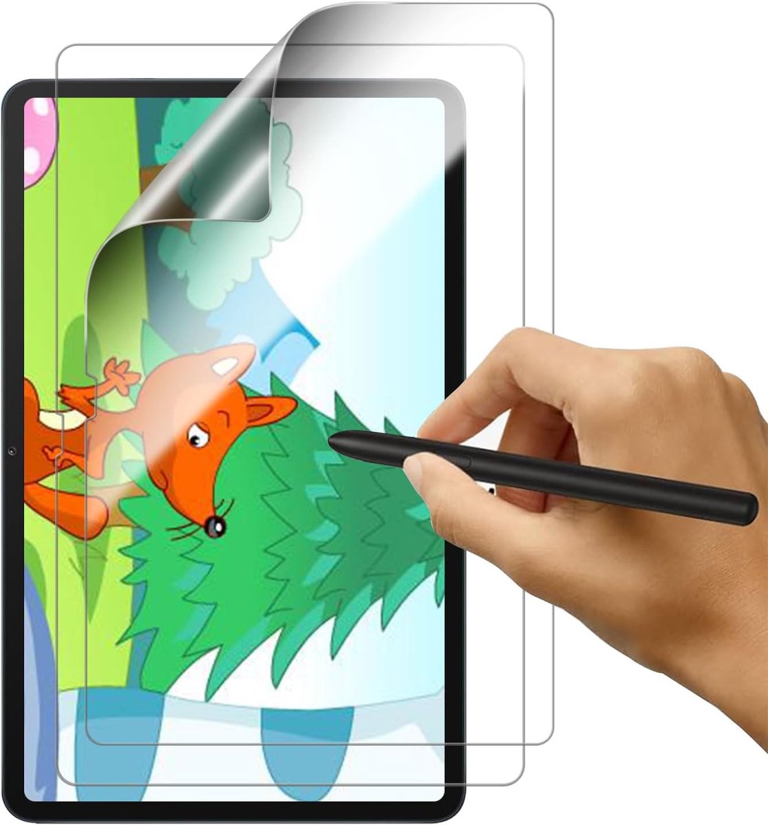 2-pack papieren schermbeschermer voor Samsung Galaxy Tab S9 FE+ 12.4inches,matte film voor tekenen en schrijven,anti-reflectie anti-vingerafdruk.