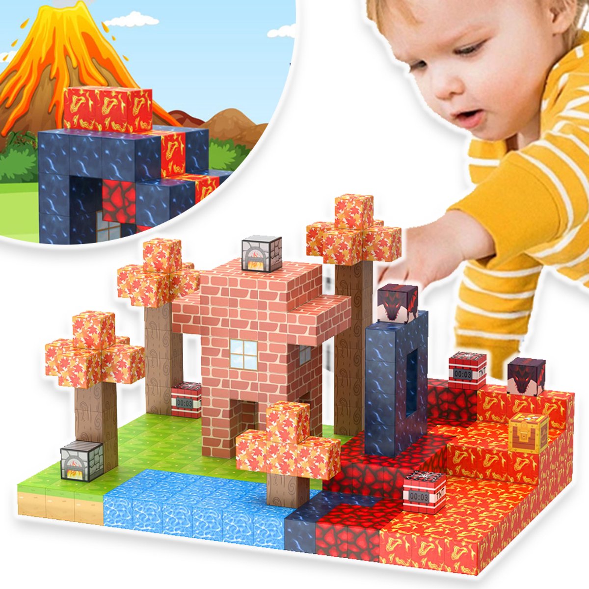 Magnetische Tegels – 100 Stuks STEM Montessori Speelgoed Met Afgeronde Randen Van 2 cm – Creatief En Interactief Spel – Veilig ABS – Cadeau Voor Kinderen – Kleurrijk