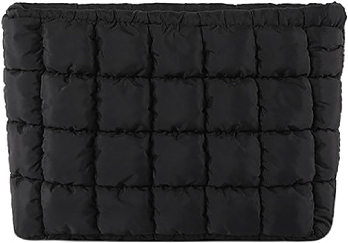 Make-uptas zwart 20x12x8 cm - polyester - grote capaciteit - ideaal voor cosmetica - ShopVlot