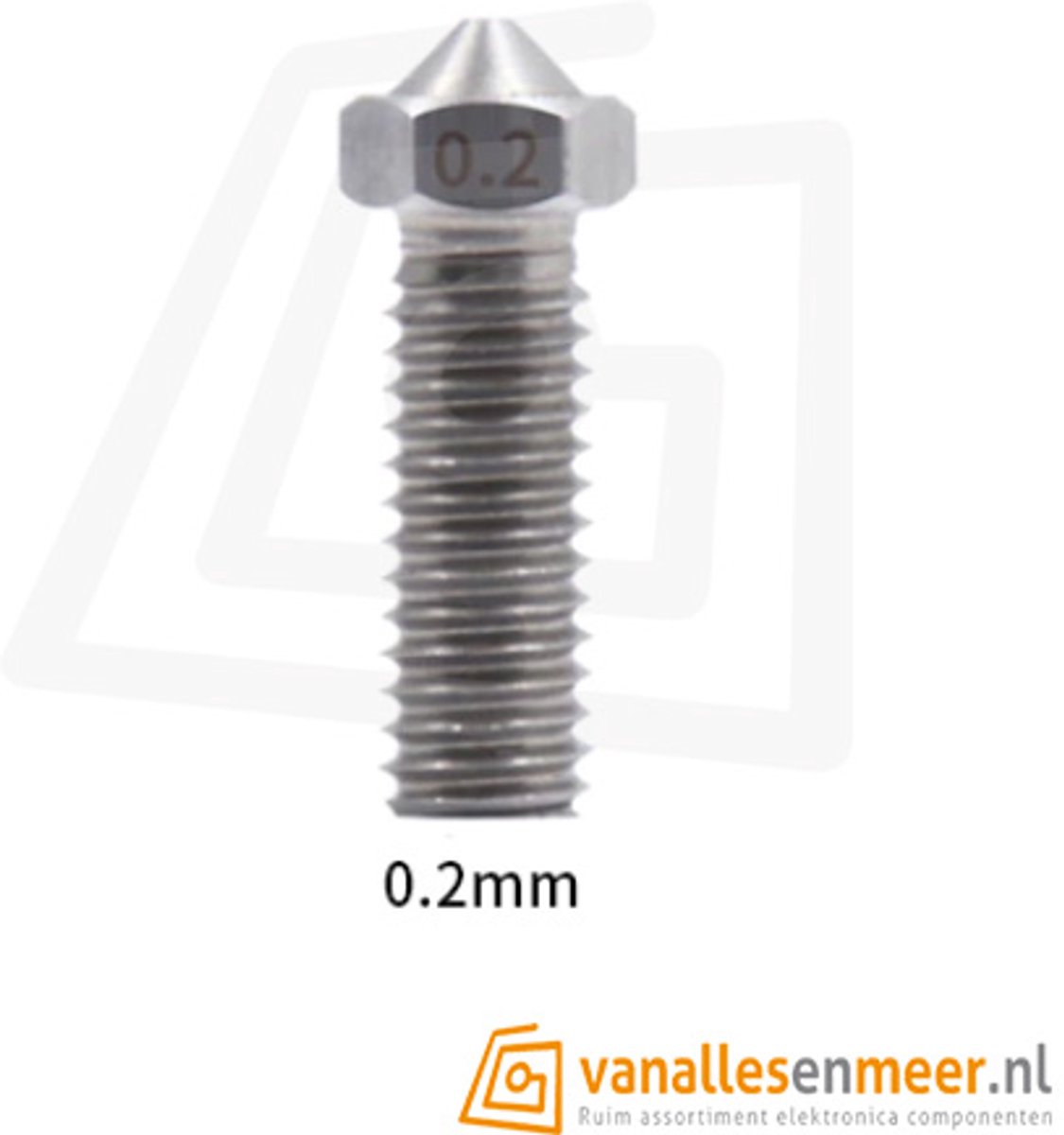 E3D Volcano nozzle RVS 1,75 mm x 0,2 mm