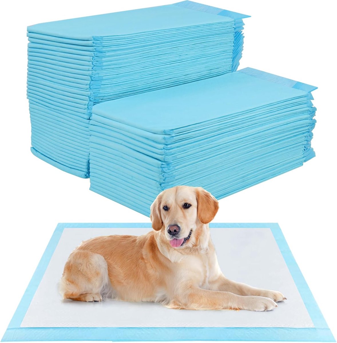 SnelShoppen - Pack van 50 Hygiënematten voor Honden, 60 x 90 cm, 5 Laags, Absorberende Matten, Sneldrogend, Dikke Ondergrond voor Honden