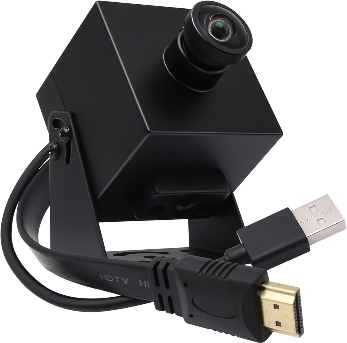 SnelShoppen - 4K Webcam USB HDMI Dual Output, Wide Angle 120° Distortion Free Streaming Camera, 8MP H.265 H.264 voor Computer, Monitor, Projector, TV
