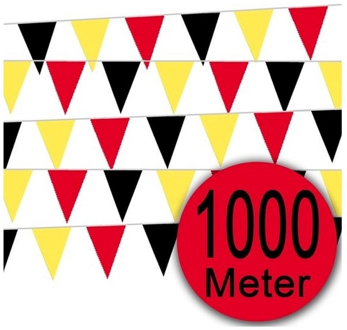 Bunting 1000 m - Belgische Team Wereldkampioen Voetbal - Vlaggenlijn - Versier je feest! - ShopVlot